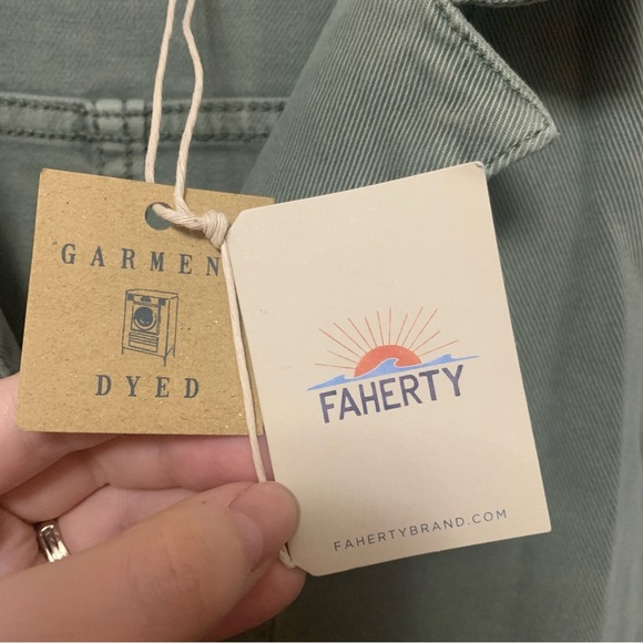 Faherty Overland Twill Jumpsuit in Olive Green Size XL NWT New - Picture 9 of 16